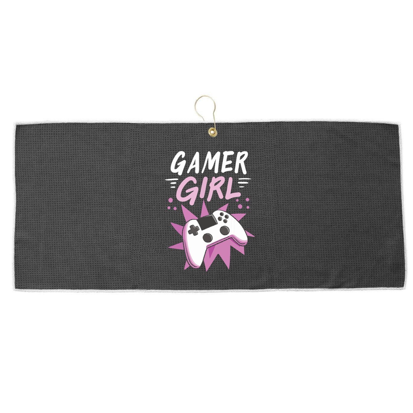 Gamer Girl Gaming Streaming Video Games Gift Large Microfiber Waffle Golf Towel