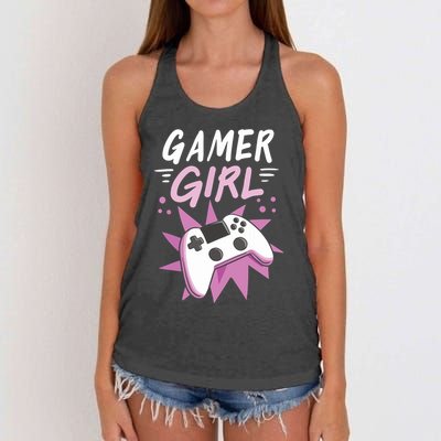 Gamer Girl Gaming Streaming Video Games Gift Women's Knotted Racerback Tank