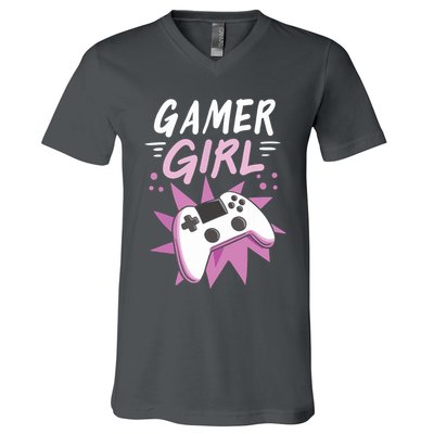 Gamer Girl Gaming Streaming Video Games Gift V-Neck T-Shirt
