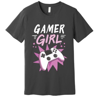 Gamer Girl Gaming Streaming Video Games Gift Premium T-Shirt