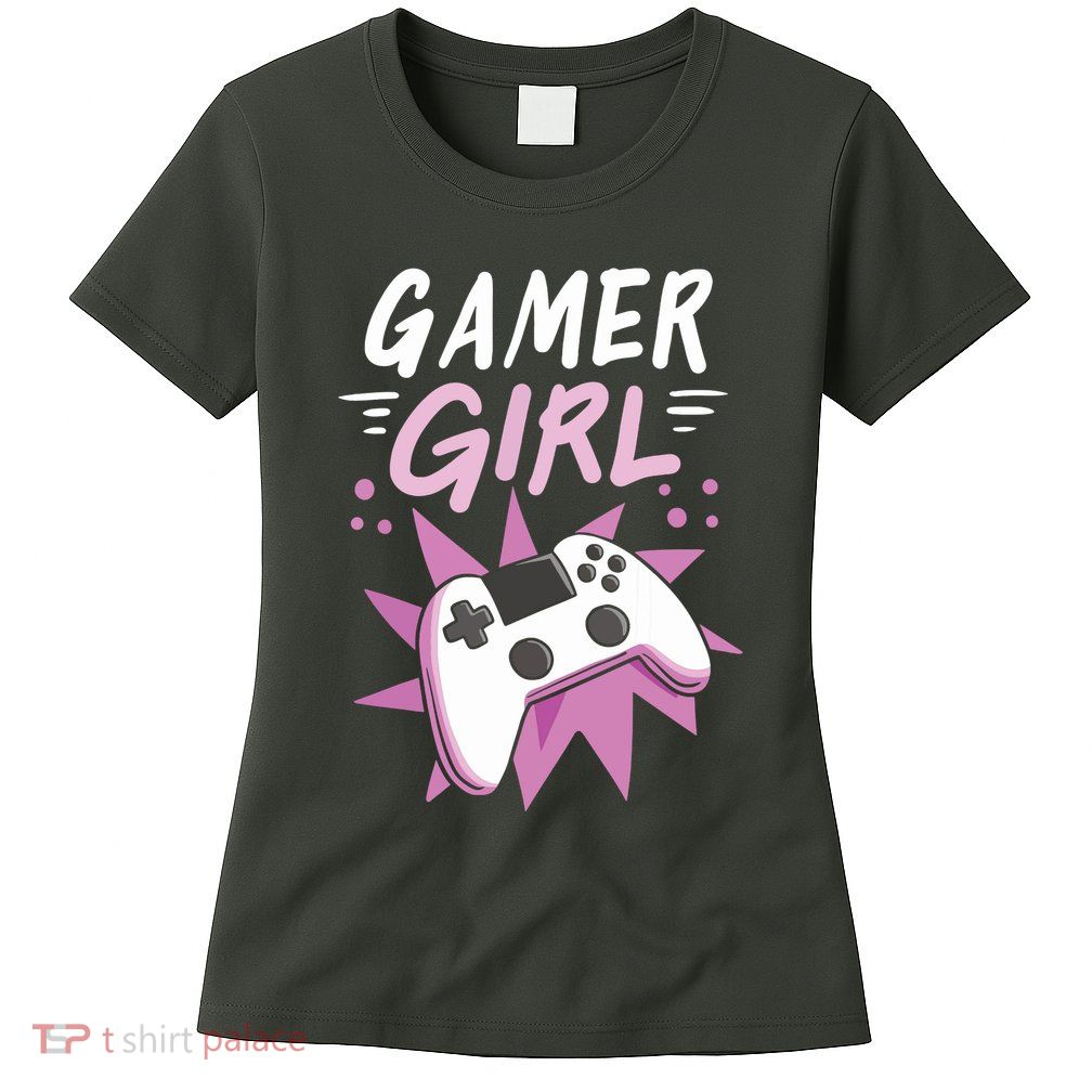 Gamer Girl Gaming Streaming Video Games Gift Womens T-Shirt