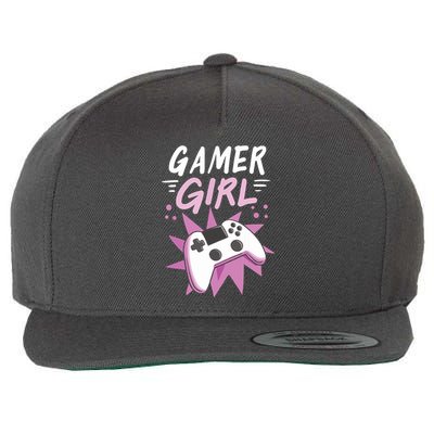 Gamer Girl Gaming Streaming Video Games Gift Wool Snapback Cap