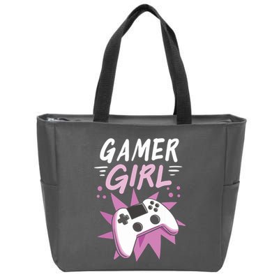 Gamer Girl Gaming Streaming Video Games Gift Zip Tote Bag