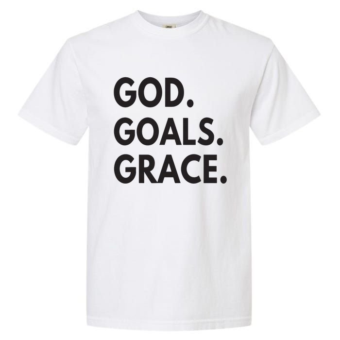 God Goals Grace, Christian Faith Lover Religious Christian Garment-Dyed Heavyweight T-Shirt