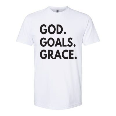 God Goals Grace, Christian Faith Lover Religious Christian Softstyle CVC T-Shirt