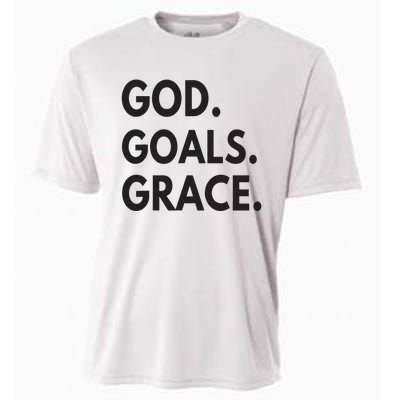 God Goals Grace, Christian Faith Lover Religious Christian Cooling Performance Crew T-Shirt