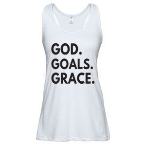 God Goals Grace, Christian Faith Lover Religious Christian Ladies Essential Flowy Tank