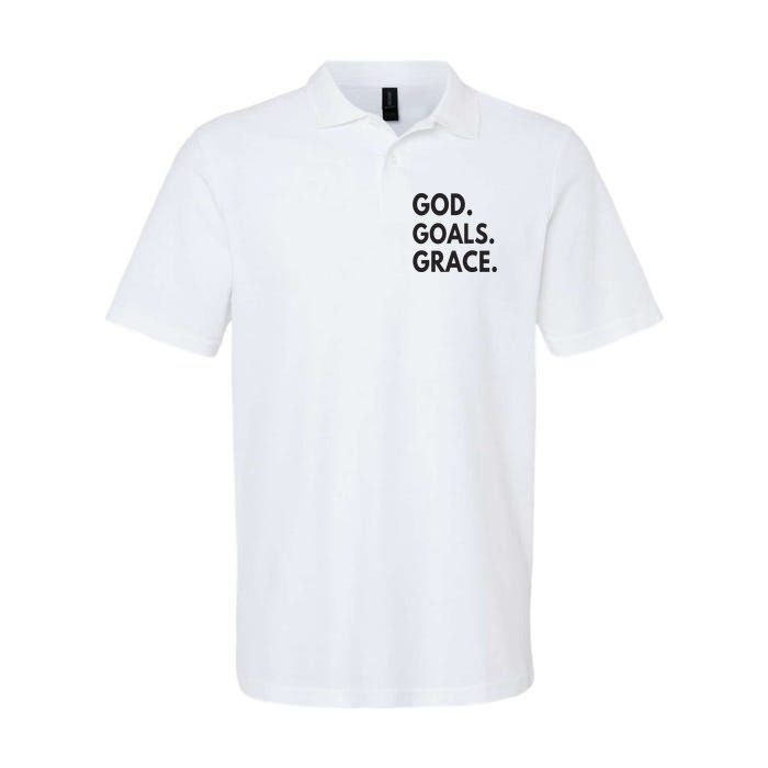 God Goals Grace, Christian Faith Lover Religious Christian Softstyle Adult Sport Polo