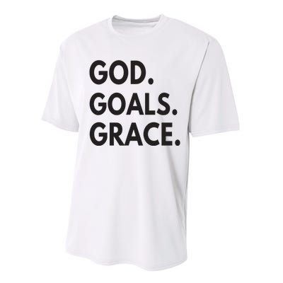 God Goals Grace, Christian Faith Lover Religious Christian Performance Sprint T-Shirt