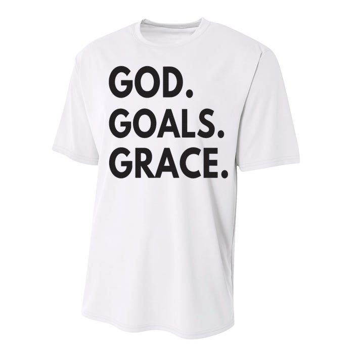 God Goals Grace, Christian Faith Lover Religious Christian Performance Sprint T-Shirt