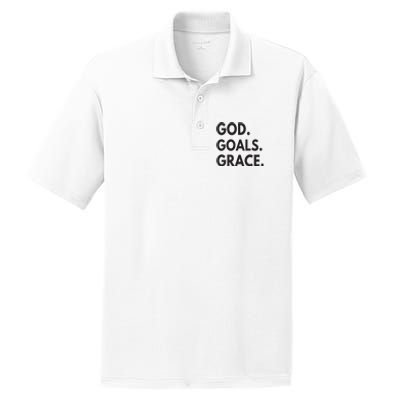 God Goals Grace, Christian Faith Lover Religious Christian PosiCharge RacerMesh Polo