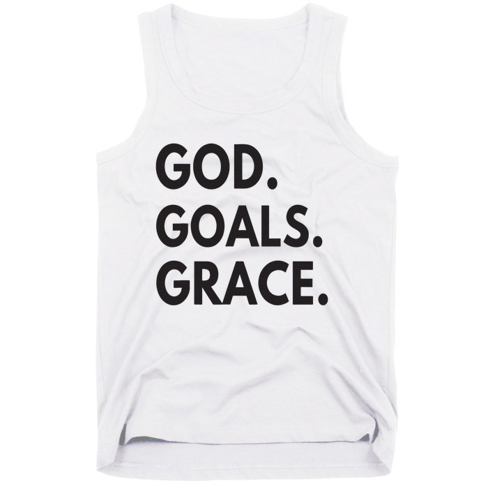 God Goals Grace, Christian Faith Lover Religious Christian Tank Top