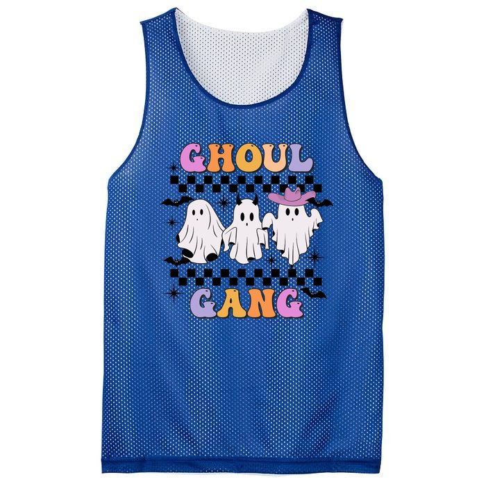 Groovy Ghoul Gang Cute Ghost Spooky Boo Crew Funny Halloween Cute Gift Mesh Reversible Basketball Jersey Tank