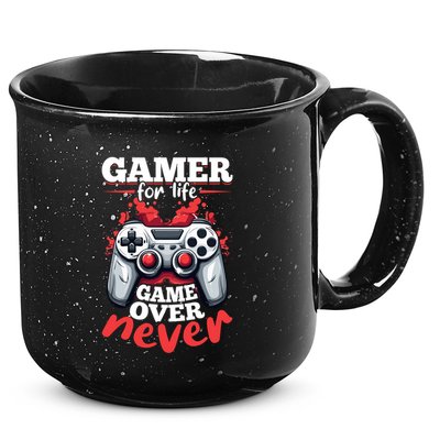 Gamer Gaming Gamer For Life Game Over Never Gift 15oz Campfire Ceramic Mug
