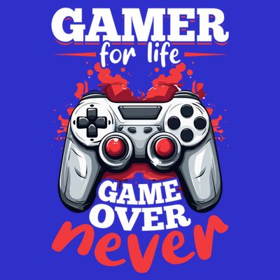 Gamer Gaming Gamer For Life Game Over Never Gift T-Shirt