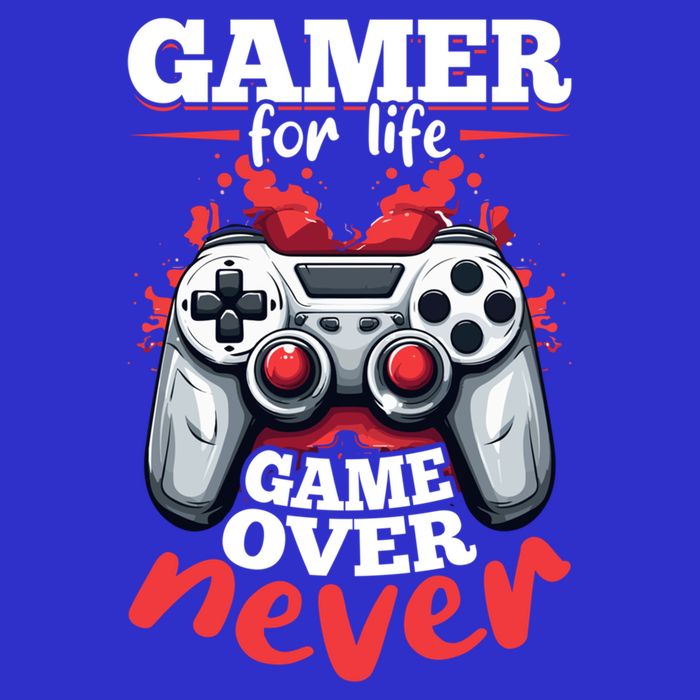 Gamer Gaming Gamer For Life Game Over Never Gift Tall T-Shirt