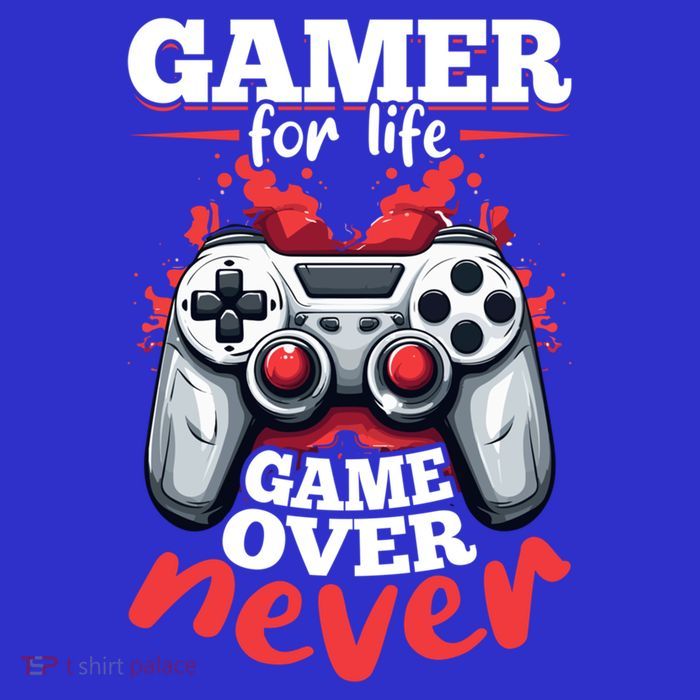 Gamer Gaming Gamer For Life Game Over Never Gift Women's V-Neck T-Shirt