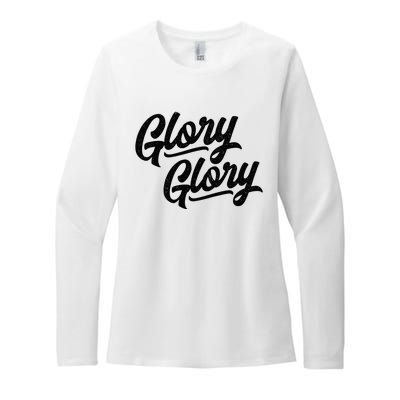 Glory Glory Georgia Rally Fight Song retro Womens CVC Long Sleeve Shirt