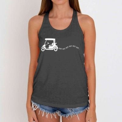 Golf Golfing Golfer Are you Looking at my Putt Women's Knotted Racerback Tank