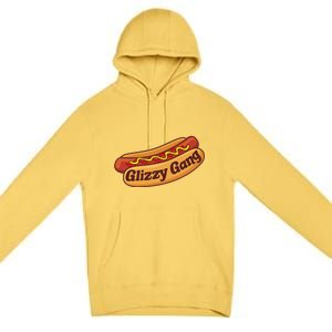 Glizzy Gang Gladiator Gobbler Funny Hot Dog Premium Pullover Hoodie