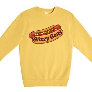 Glizzy Gang Gladiator Gobbler Funny Hot Dog Premium Crewneck Sweatshirt