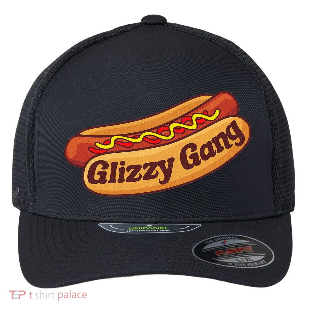 Glizzy Gang Gladiator Gobbler Funny Hot Dog Flexfit Unipanel Trucker Cap