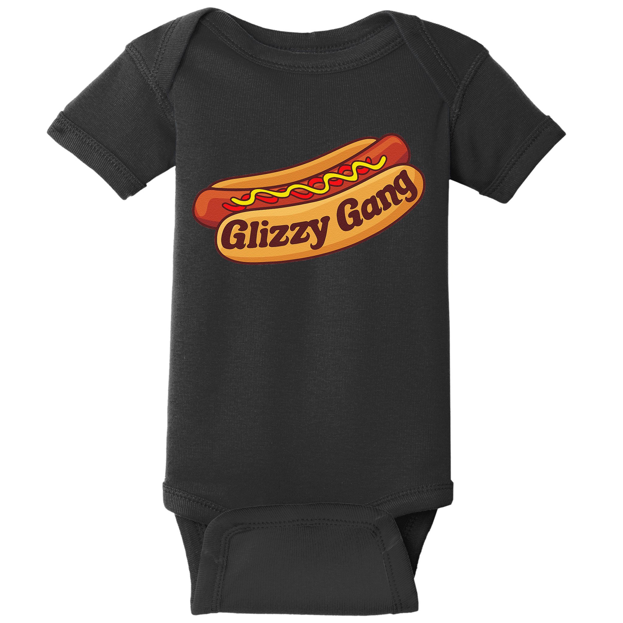 Glizzy Gang Gladiator Gobbler Funny Hot Dog Baby Bodysuit