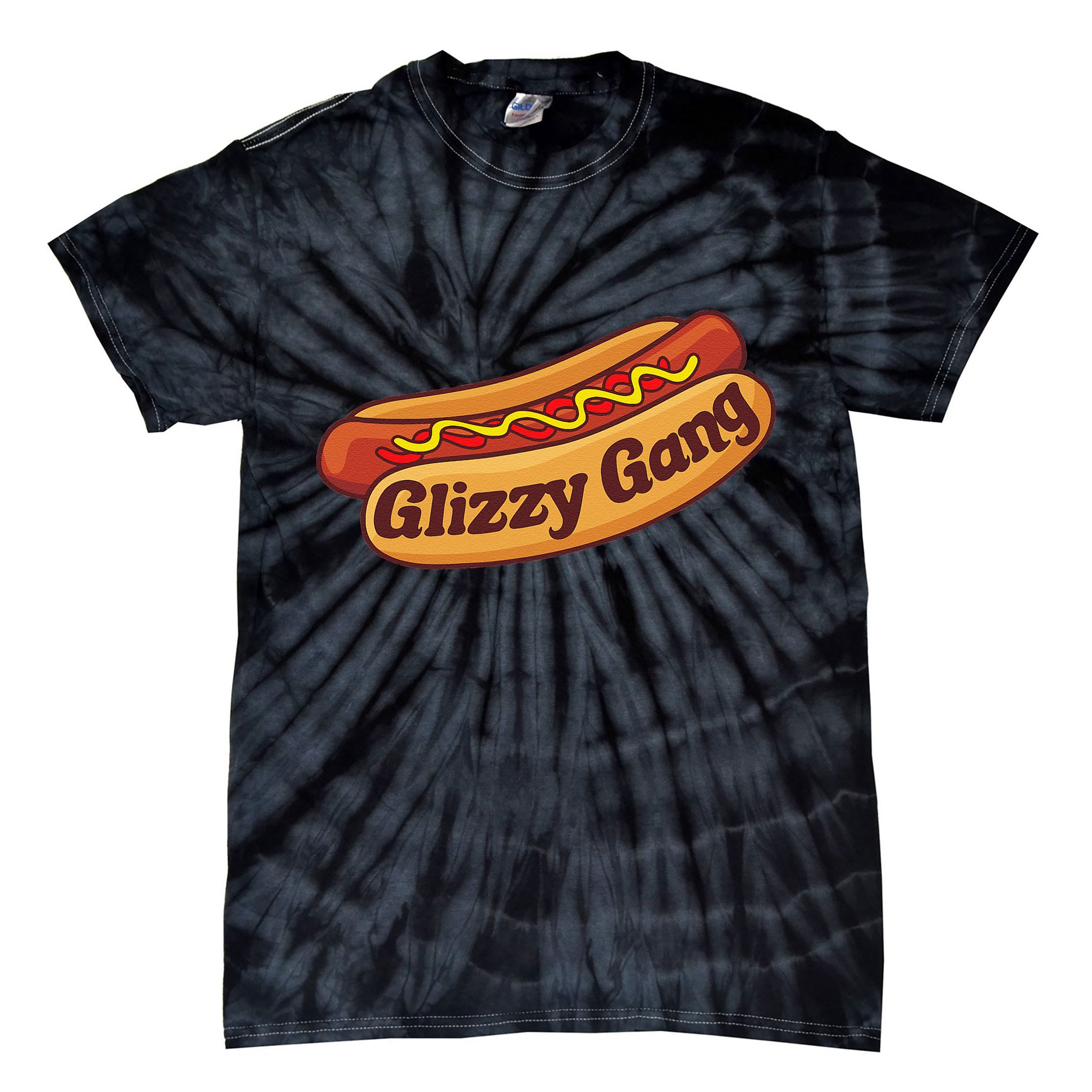 Glizzy Gang Gladiator Gobbler Funny Hot Dog Tie-Dye T-Shirt