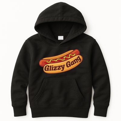 Glizzy Gang Gladiator Gobbler Funny Hot Dog Kids Hoodie