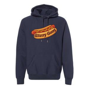 Glizzy Gang Gladiator Gobbler Funny Hot Dog Premium Hoodie