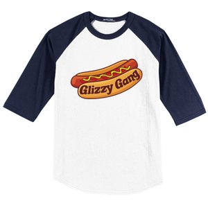 Glizzy Gang Gladiator Gobbler Funny Hot Dog Baseball Sleeve Shirt