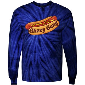 Glizzy Gang Gladiator Gobbler Funny Hot Dog Tie-Dye Long Sleeve Shirt