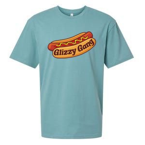 Glizzy Gang Gladiator Gobbler Funny Hot Dog Sueded Cloud Jersey T-Shirt