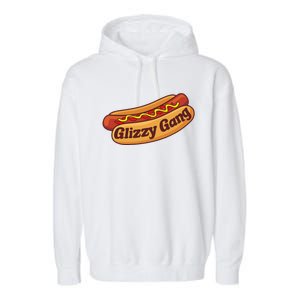 Glizzy Gang Gladiator Gobbler Funny Hot Dog Garment-Dyed Fleece Hoodie