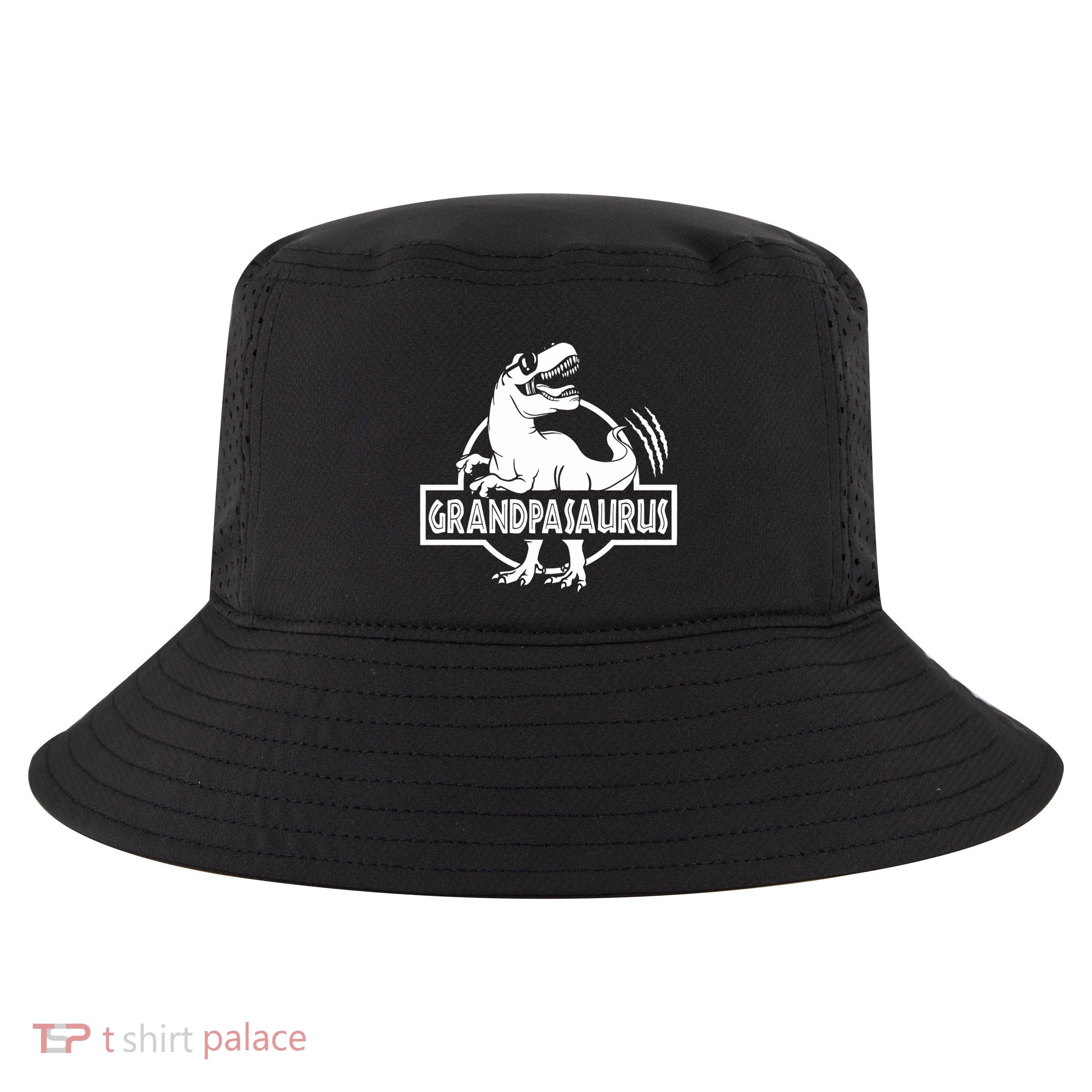 Grandpasaurus Grandfather Grandpa Pop Pop Trex Dinosaur Sweat Cool Comfort Performance Bucket Hat