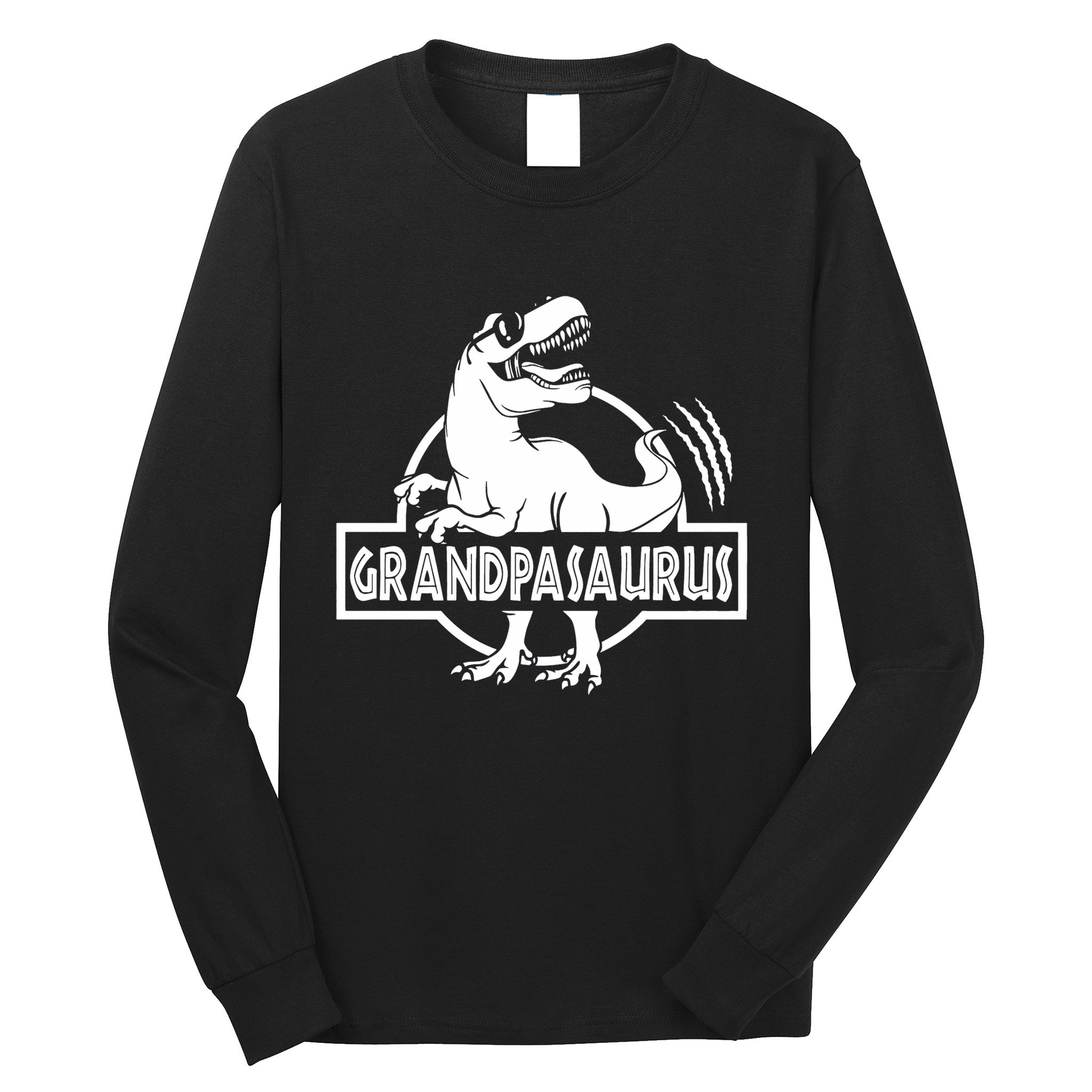 Grandpasaurus Grandfather Grandpa Pop Pop Trex Dinosaur Sweat Long Sleeve Shirt
