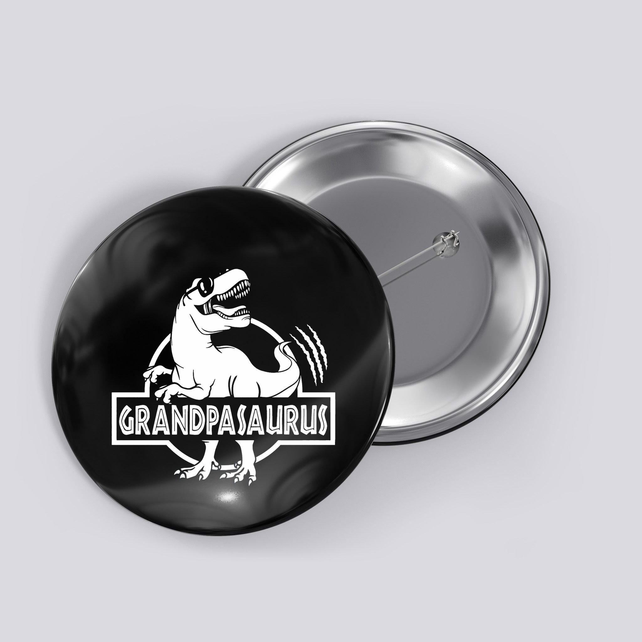 Grandpasaurus Grandfather Grandpa Pop Pop Trex Dinosaur Sweat Button