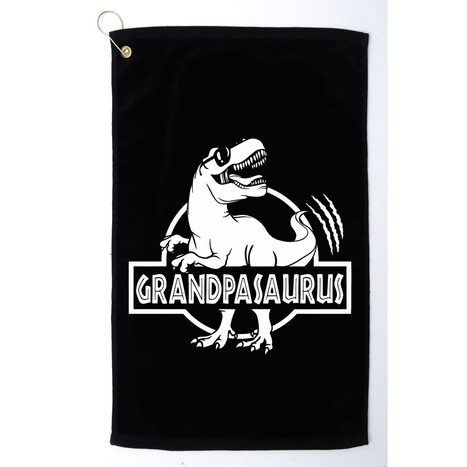 Grandpasaurus Grandfather Grandpa Pop Pop Trex Dinosaur Sweat Golf Towel