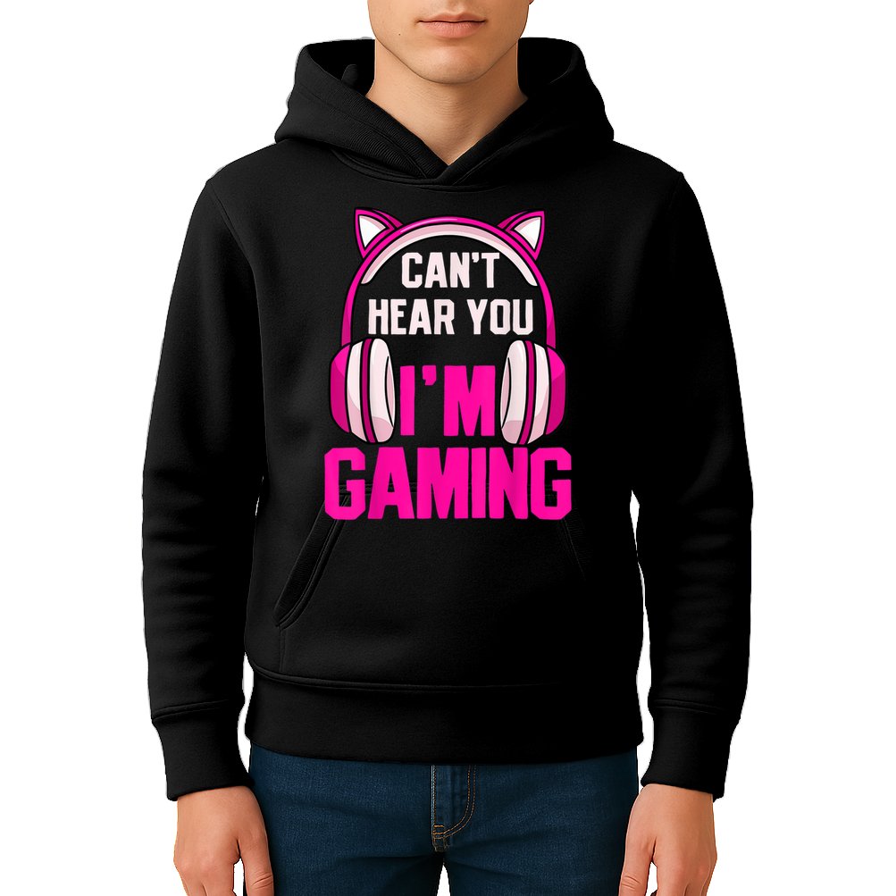 Gamer Girl Gaming I Can't Hear You I'm Gaming Video Games Kids Hoodie