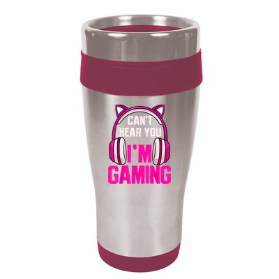 Gamer Girl Gaming I Can't Hear You I'm Gaming Video Games 16oz Travel Tumbler