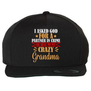 Grandma Grandaughter Wool Snapback Cap