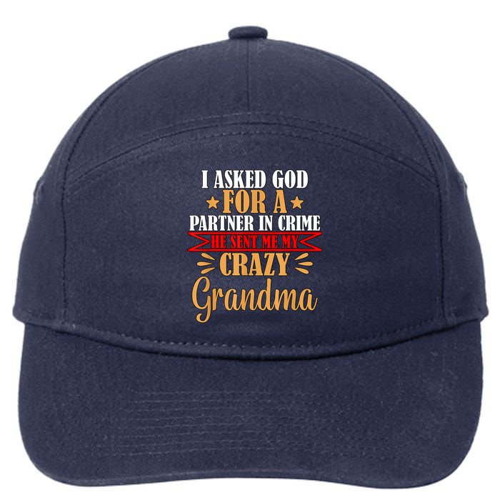 Grandma Grandaughter 7-Panel Snapback Hat