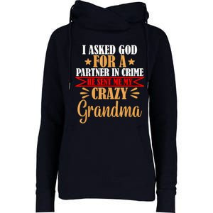 Grandma Grandaughter Womens Funnel Neck Pullover Hood