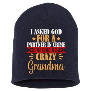 Grandma Grandaughter Short Acrylic Beanie