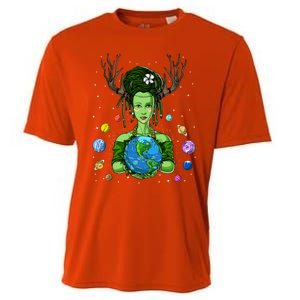 Gaia Greek Goddess Mother Earth Day Hippie Environt Witch Gift Cooling Performance Crew T-Shirt