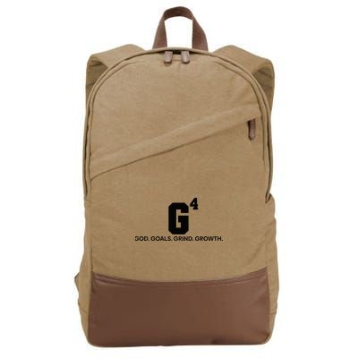 G4 God Goals Grind Growth Funny Christian Cotton Canvas Backpack