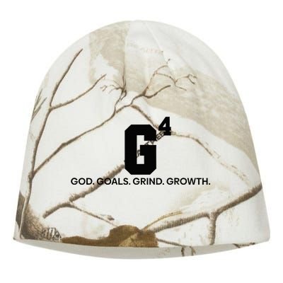 G4 God Goals Grind Growth Funny Christian Kati - Camo Knit Beanie