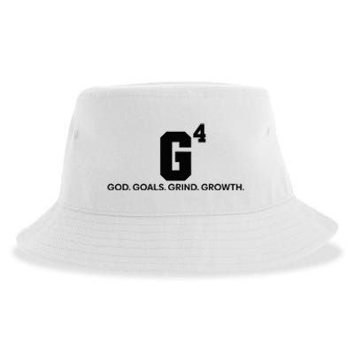 G4 God Goals Grind Growth Funny Christian Sustainable Bucket Hat