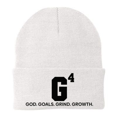 G4 God Goals Grind Growth Funny Christian Beanie