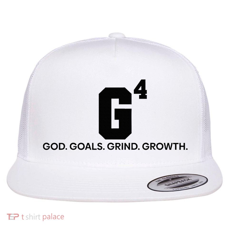 G4 God Goals Grind Growth Funny Christian Flatbill Hat
